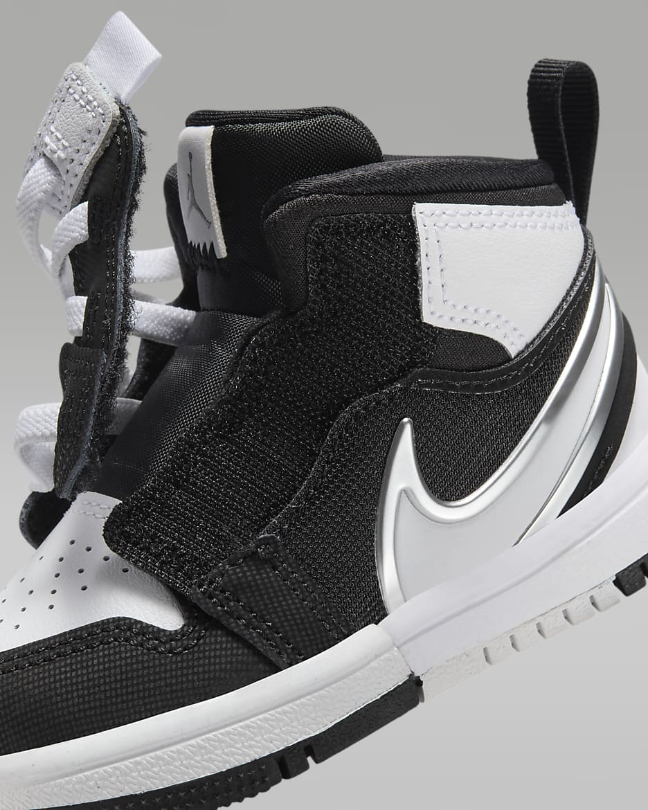 Jordan 1 Mid RM EasyOn Baby/Toddler Shoes - Black/White