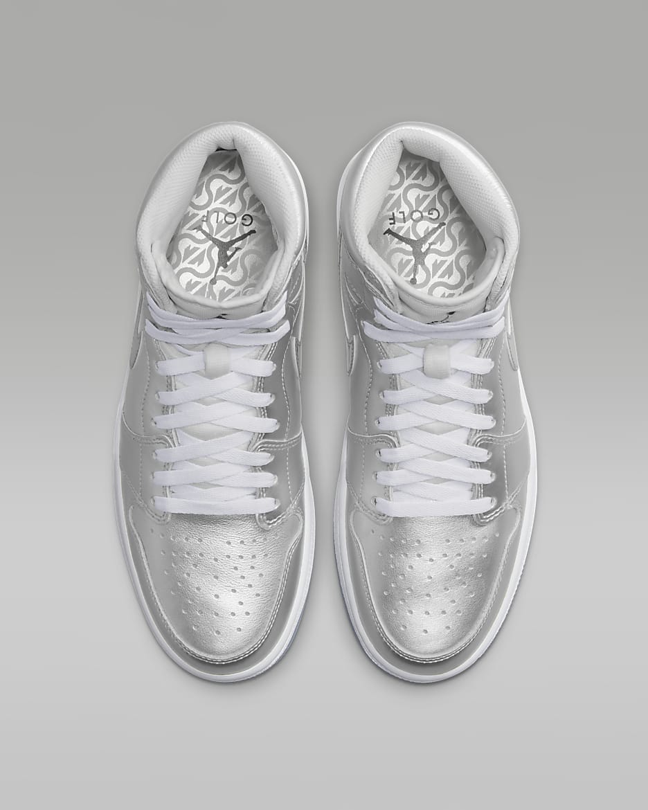 Air Jordan 1 High G NRG Men's Golf Shoes - Metallic Silver/Photon Dust/White/Metallic Silver