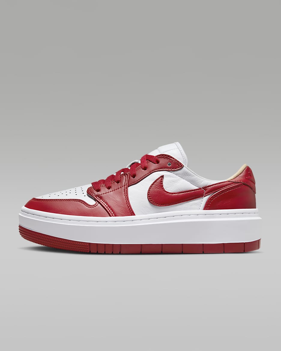 Air Jordan 1 Elevate Low Women's Shoes - White/White/Fire Red