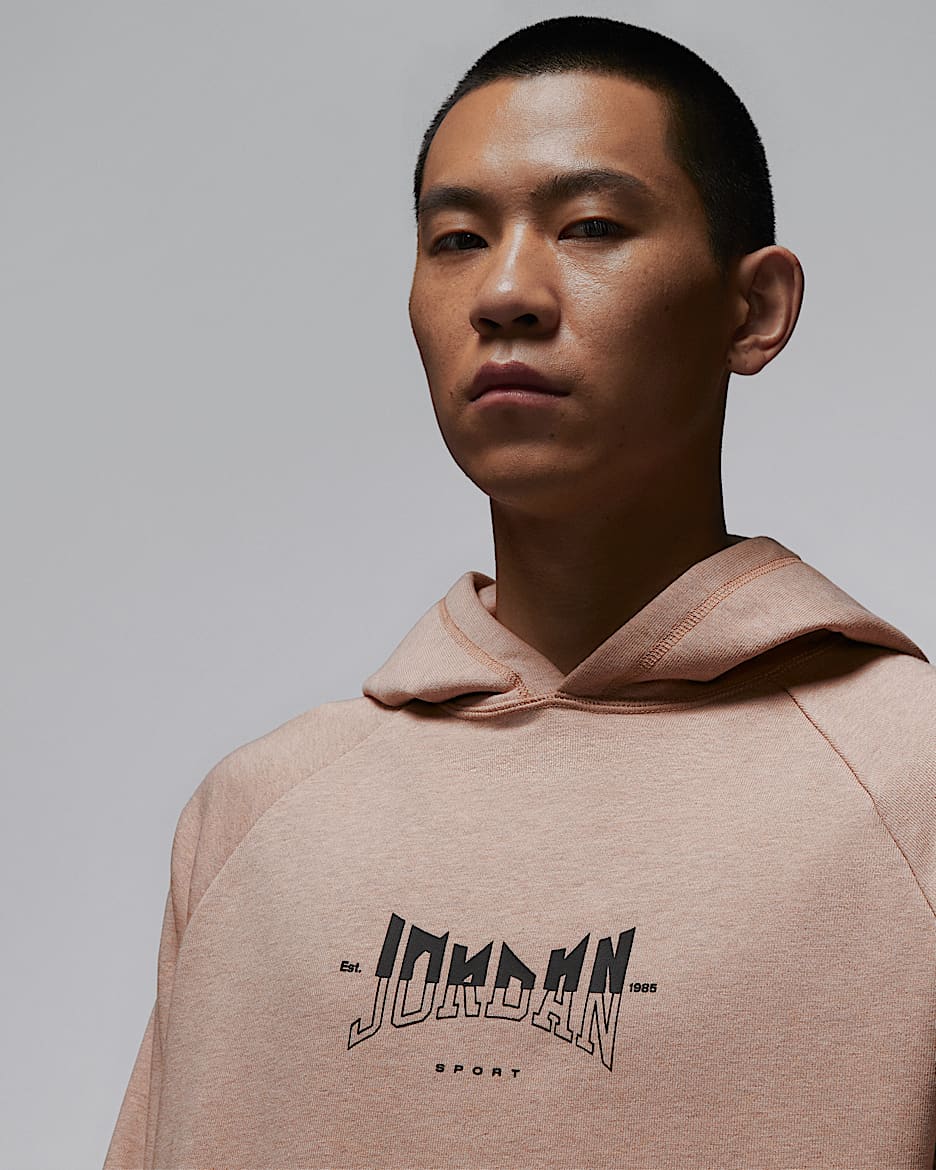 ジョーダン Dri-FIT スポーツ メンズ グラフィック フリース プルオーバー パーカー - ヘンプ/ヘザー/ブラック