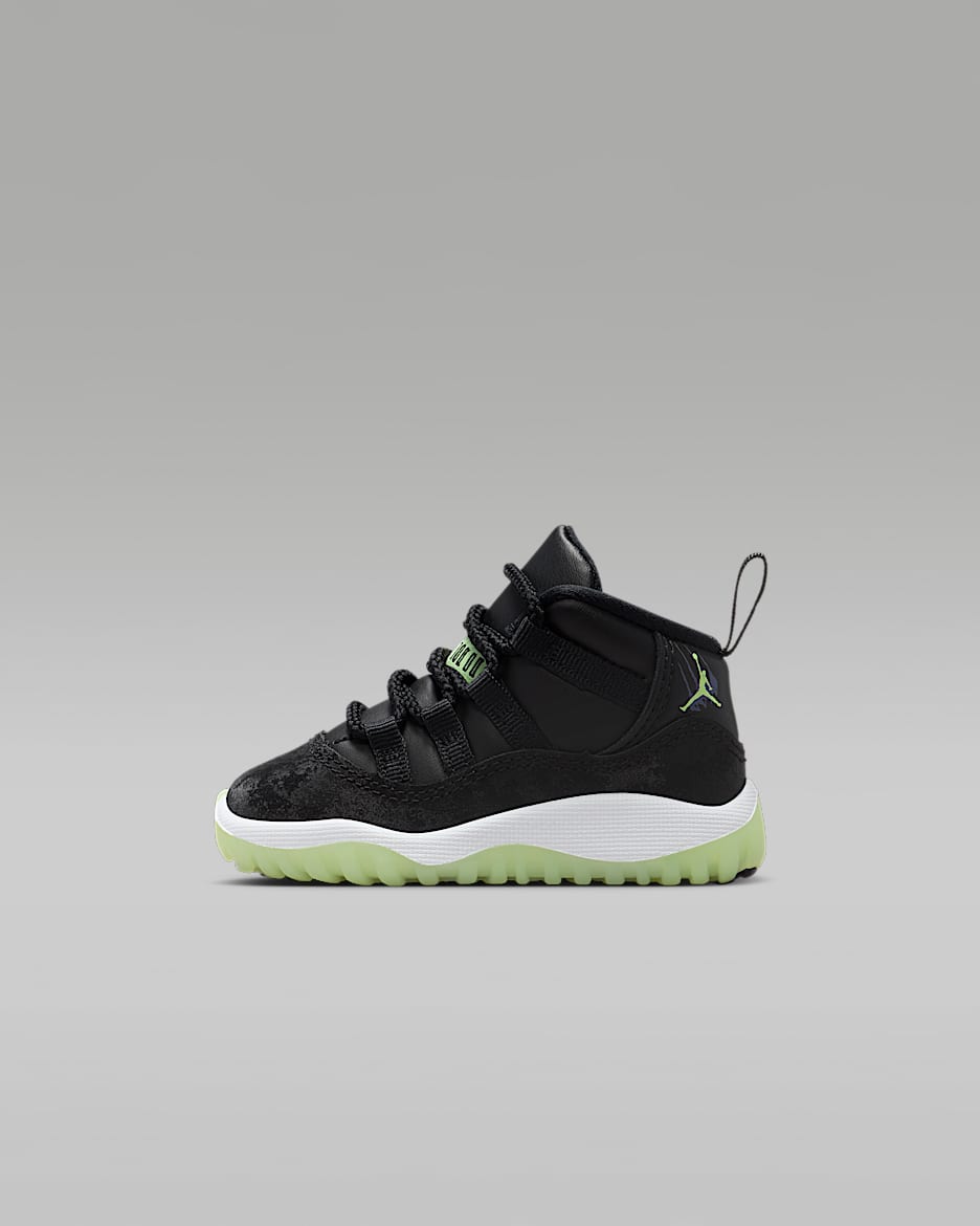 Jordan 11 Retro Baby/Toddler Shoes - Black/Dark Raisin/White/Barely Volt