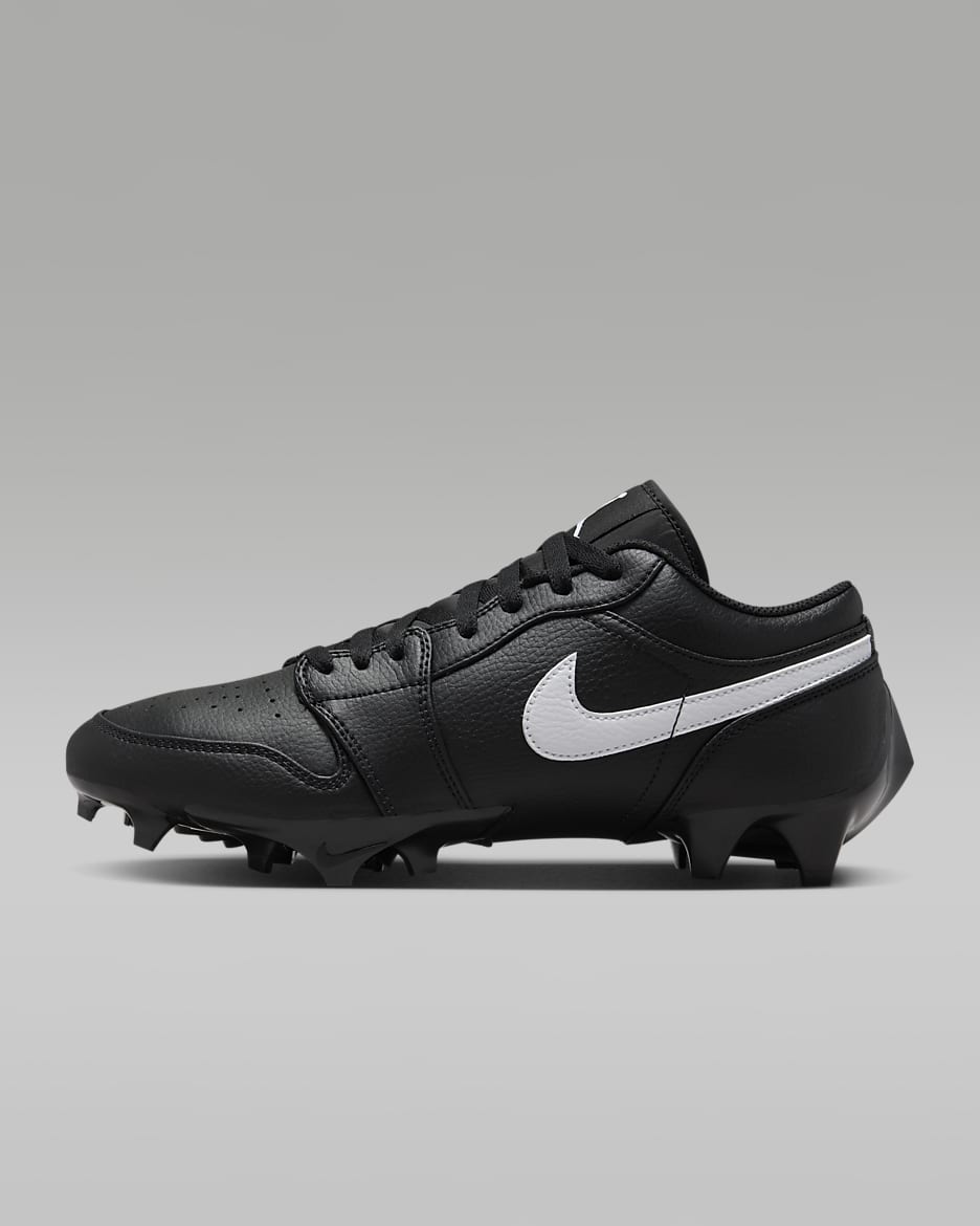 Tacos de fútbol americano para hombre Jordan 1 Low TD - Negro/Negro/Blanco