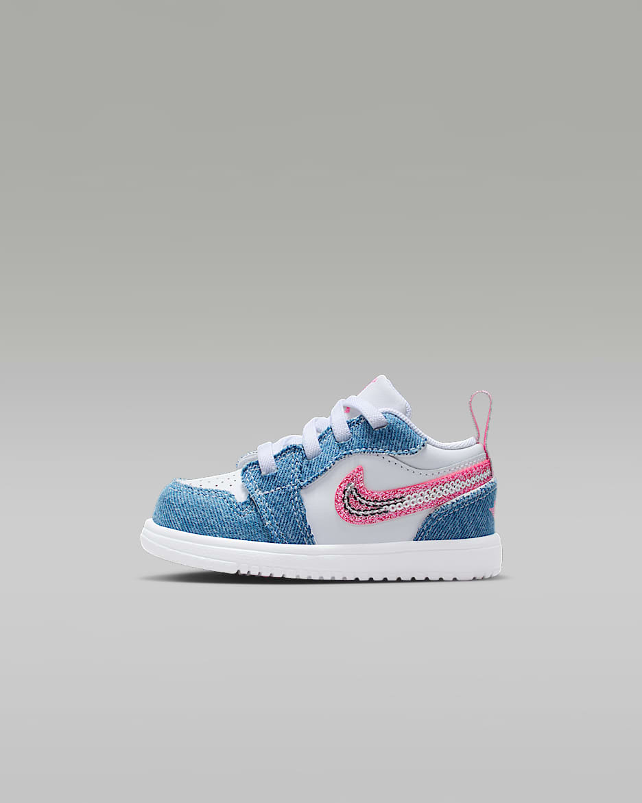 Jordan 1 Low Alt SE Baby/Toddler Shoes - Cobalt Bliss/White/Pink Glow