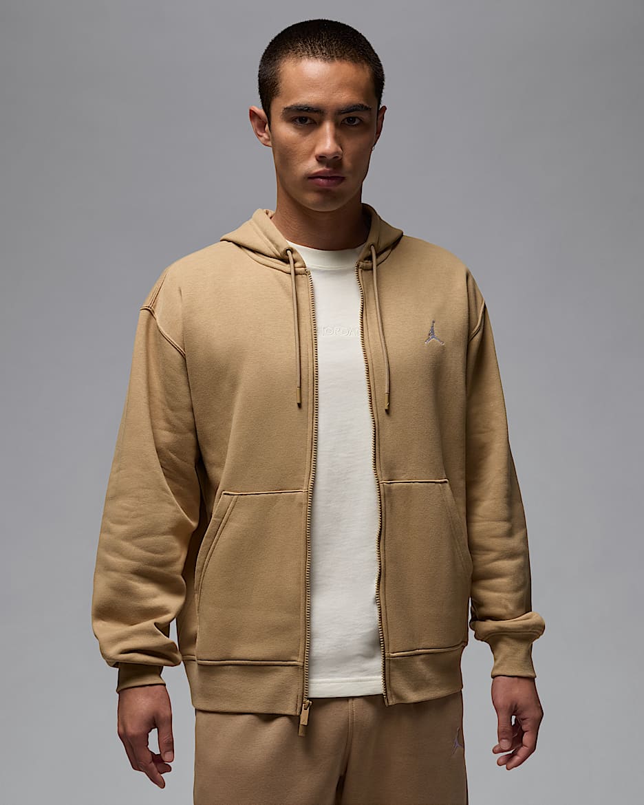 Jordan Brooklyn Fleece Men's Full-Zip Hoodie - Desert Camo/White
