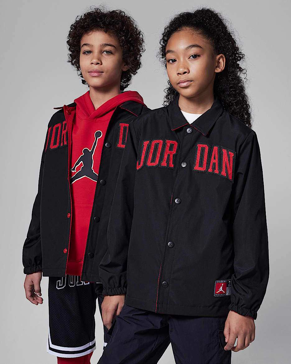 Jordan omkeerbaar coachjack voor kids - Zwart
