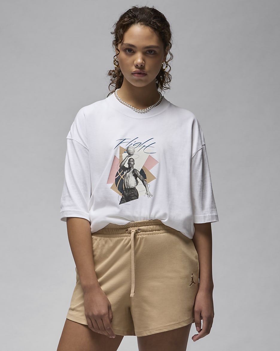 Jordan oversized T-shirt met graphic voor dames - Wit