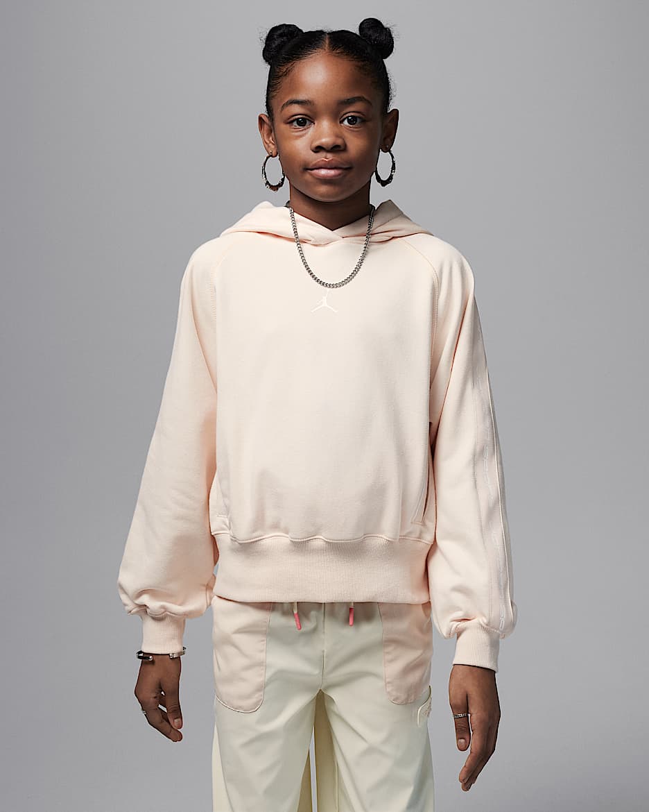 Sudadera con gorro sin cierre para niños talla grande Jordan Dri-FIT Sport - Guayaba hielo