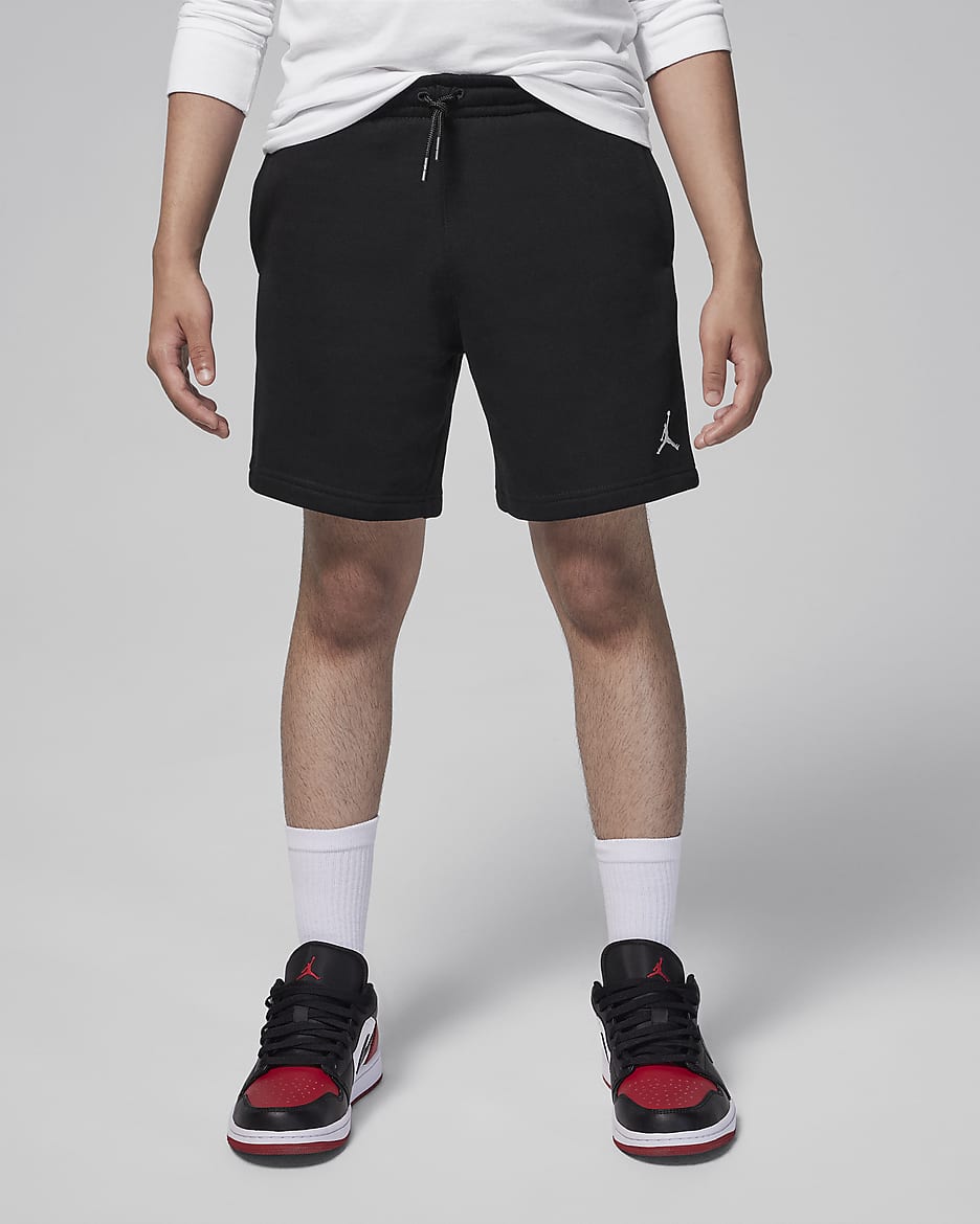 Shorts para niños talla grande Jordan MJ Brooklyn Fleece Essentials - Negro