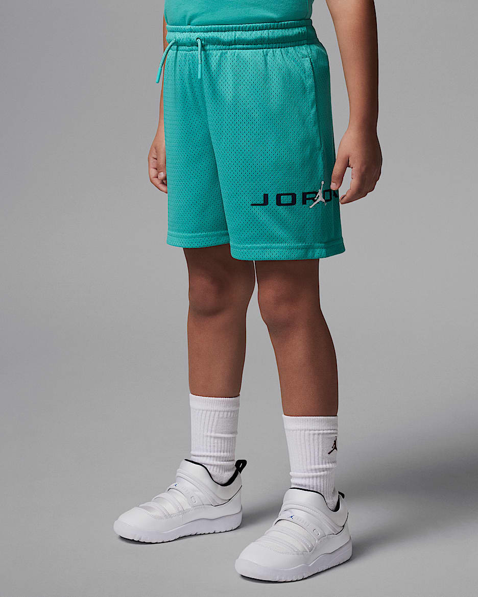 Jordan Dri-FIT Little Kids' Baseline Mesh Shorts - Washed Teal