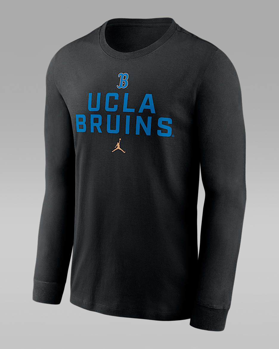 UCLA Sideline Men's Jordan Brand Dri-FIT College Long-Sleeve T-Shirt - Black