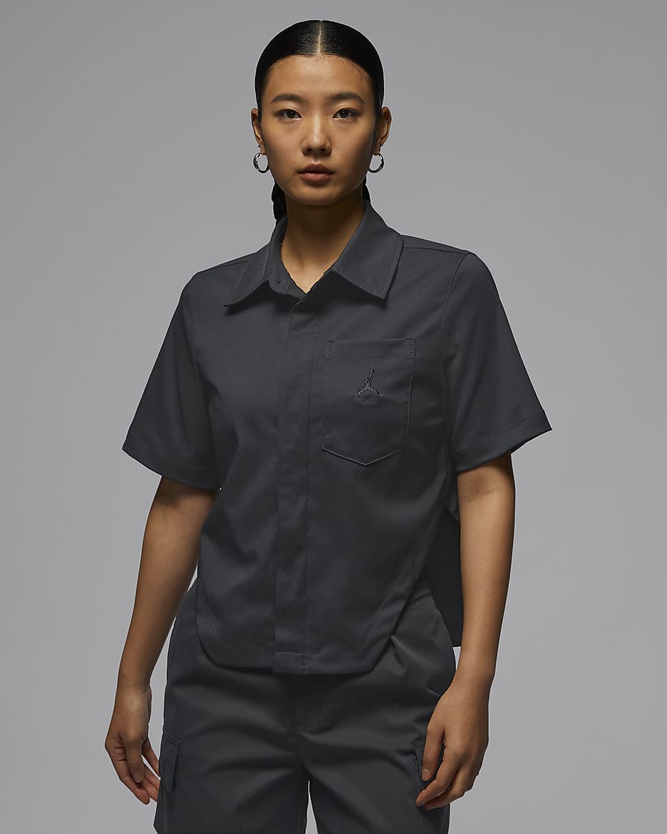 Jordan Women's Woven Crop Top - Off Noir
