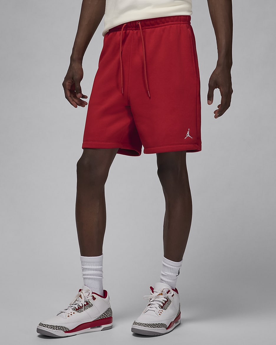 Shorts para hombre Jordan Brooklyn Fleece - Rojo gimnasio/Blanco