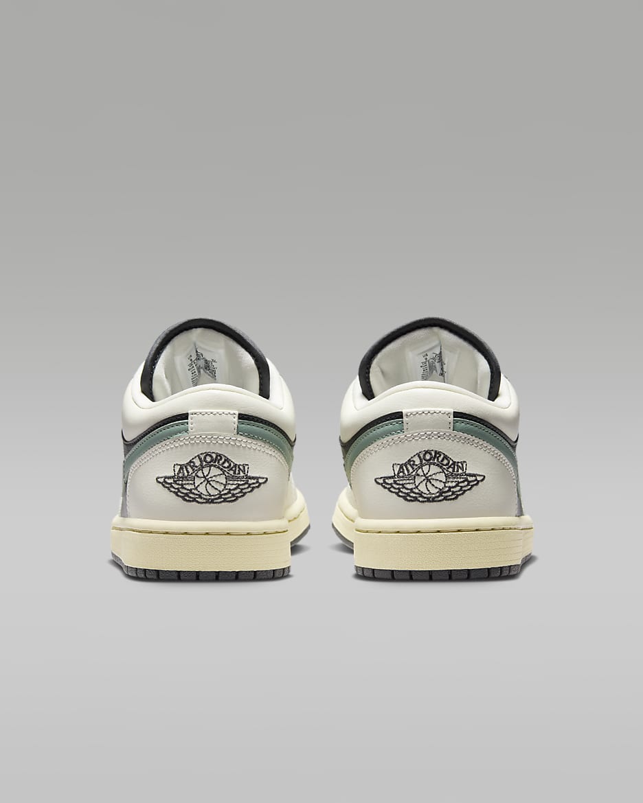 Air Jordan 1 Low Women's Shoes - Anthracite/Sail/Legend Sand/Jade Smoke