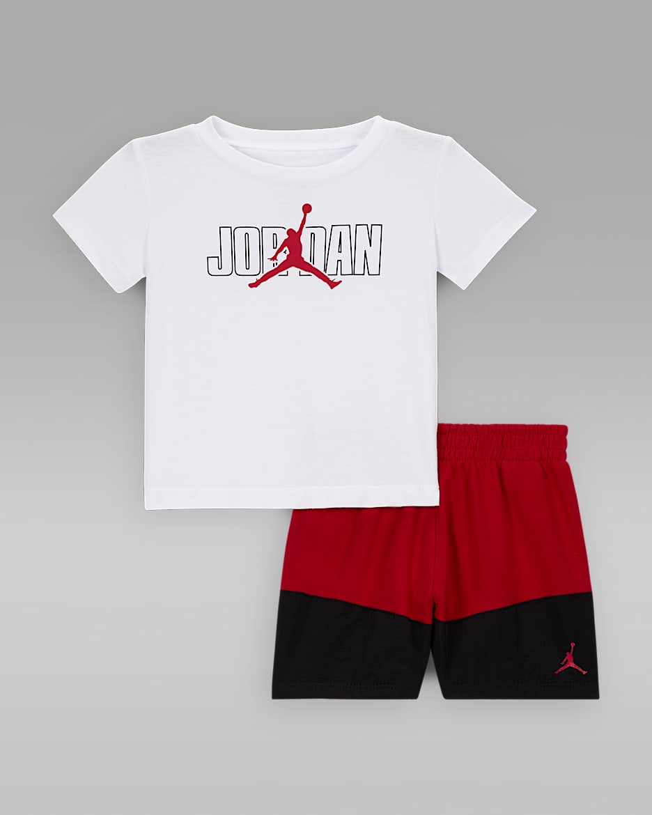 Jordan Baby 2-Piece Stacked Mixed Set - Gym Red