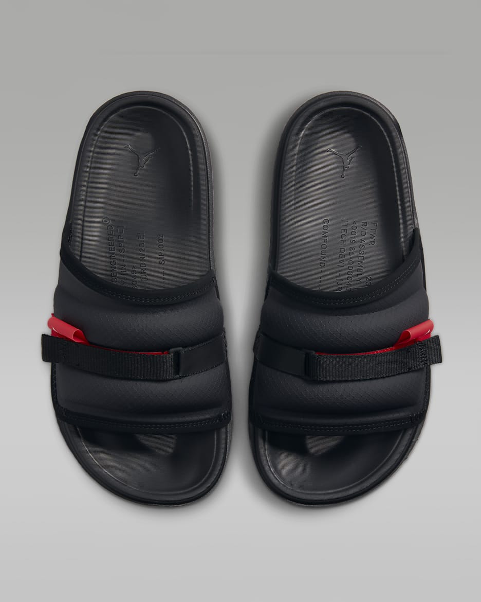 Jordan Super Play Men's Slides - Black/University Red