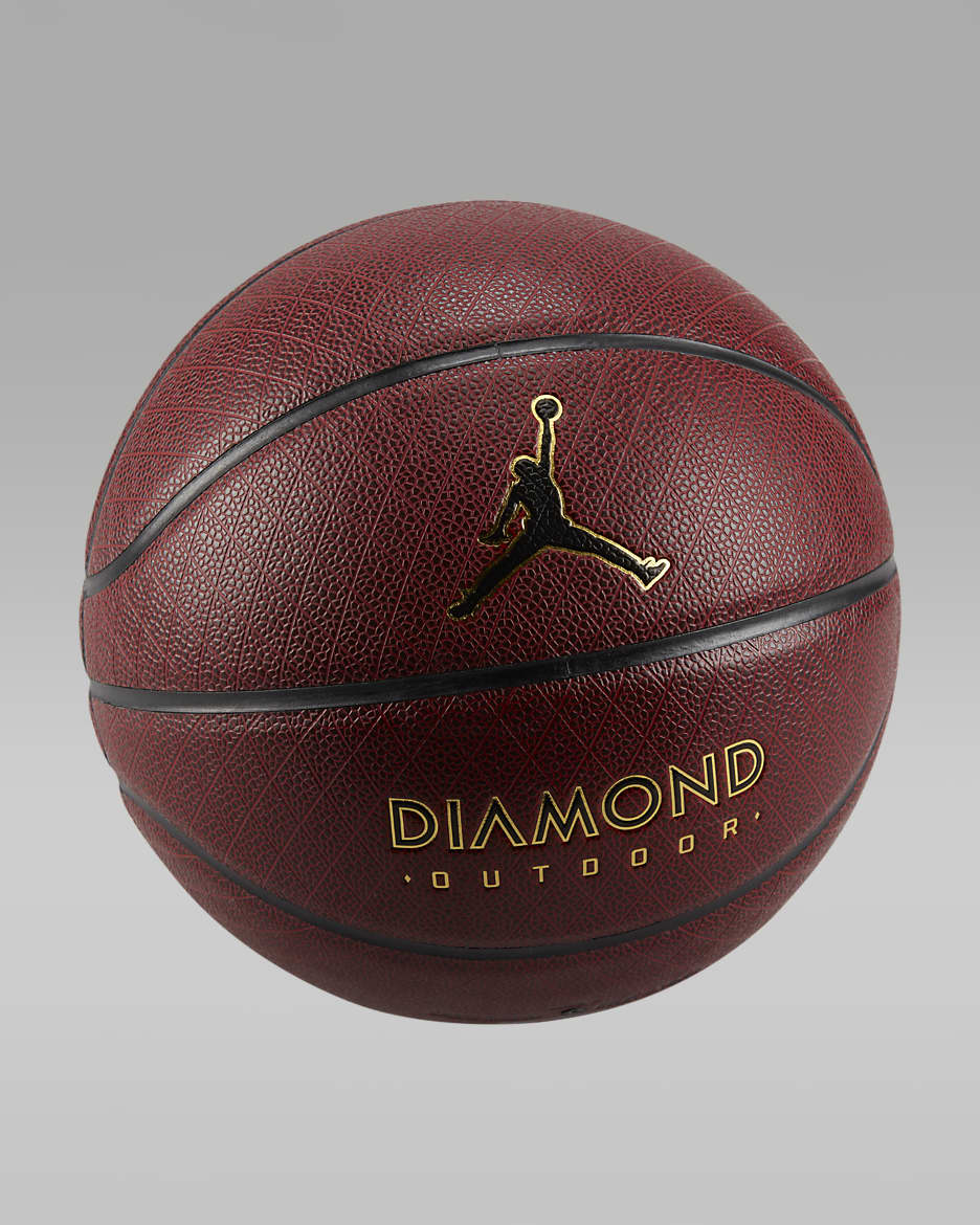Jordan Diamond Outdoor 8P Basketball - Amber Court/Black/Metallic Gold/Black
