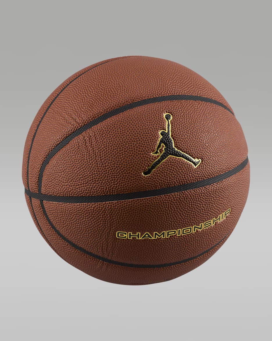 Bola de basquetebol Jordan (vazia) - Amber Court/Preto/Dourado metalizado/Preto