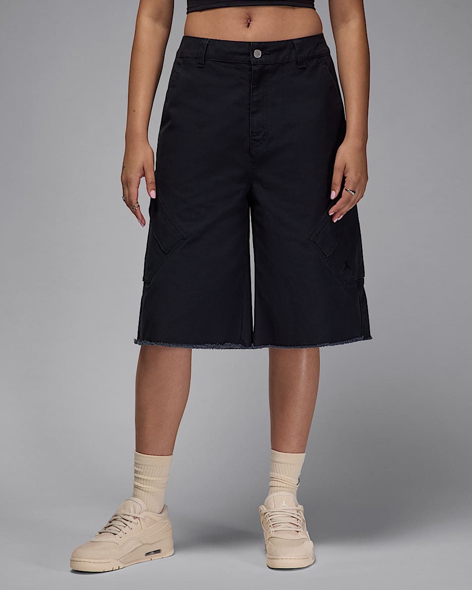 Shorts grandes para mujer Jordan Flight Chicago - Negro
