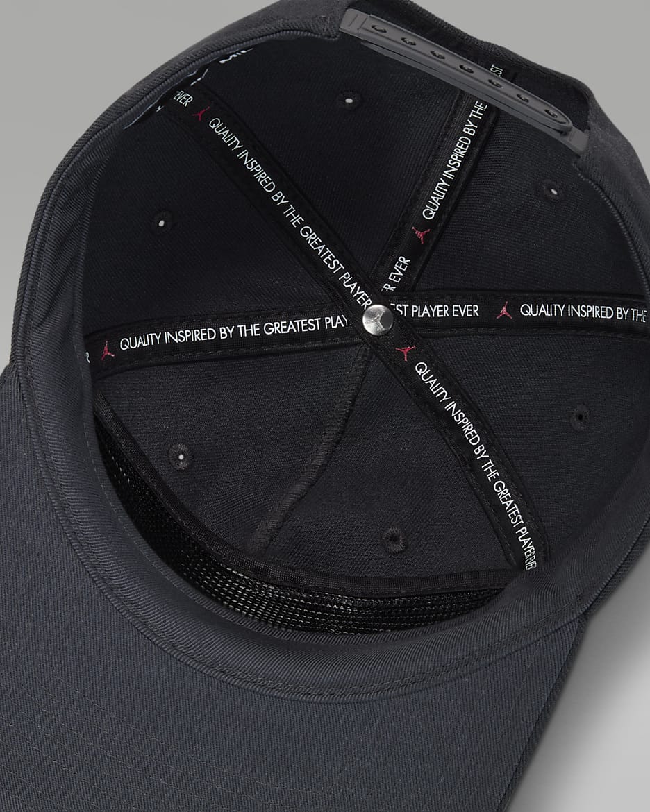 Air Jordan Pro unstrukturierte Cap mit flachem Schirm - Off Noir/Off Noir