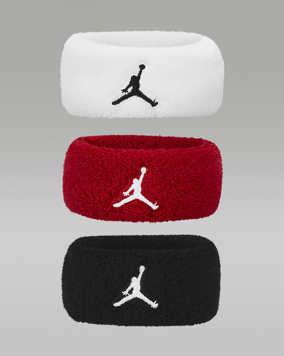 Lazos de felpa para el pelo Jordan (paquete de 3) - Multicolor