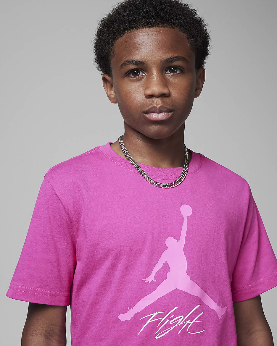 Jordan Older Kids' Baseline T-Shirt - Fire Pink