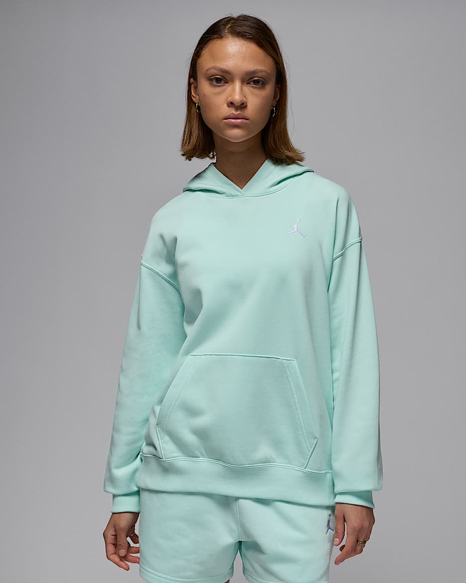 Jordan Brooklyn Fleece Women's Pullover Hoodie - Igloo/White