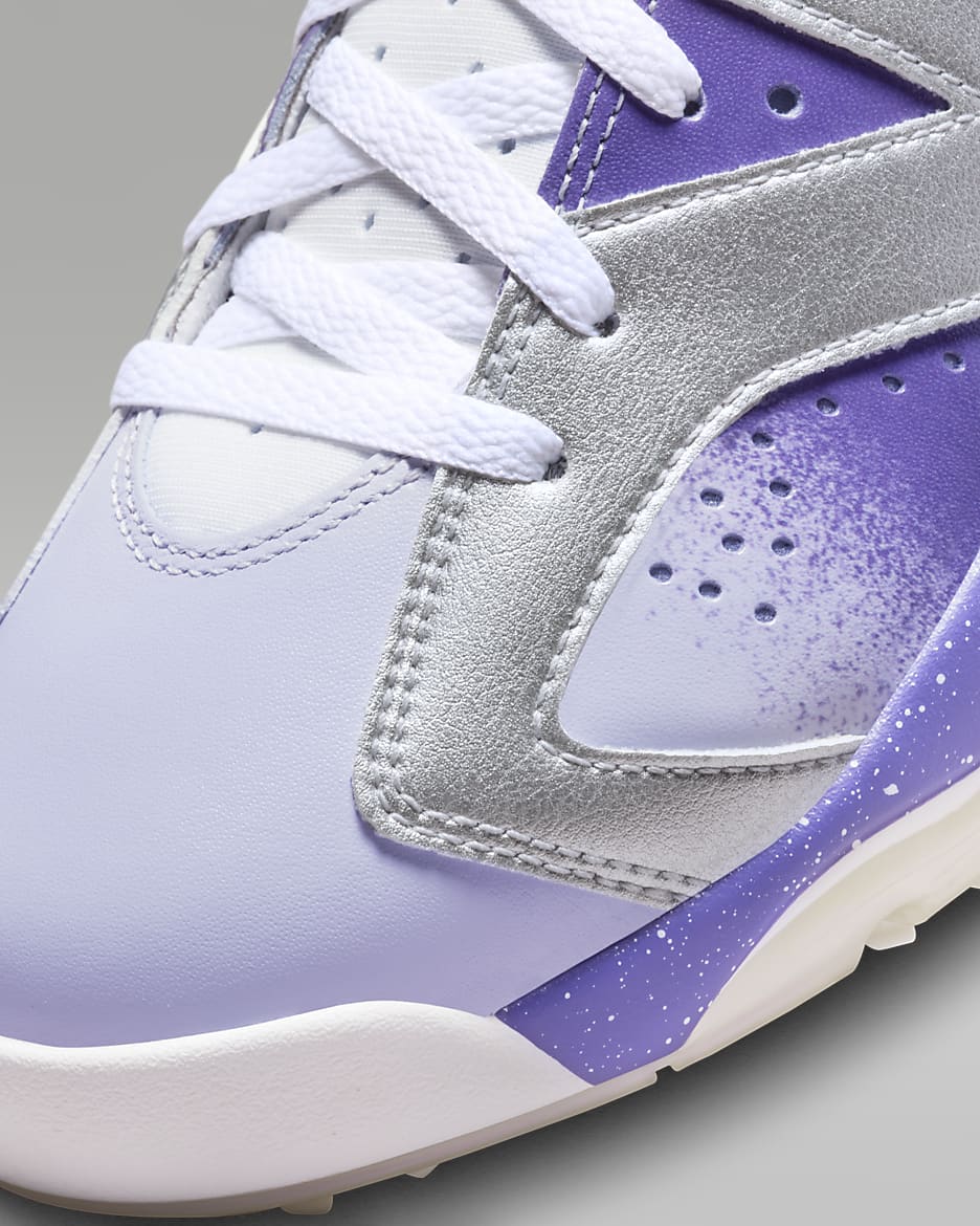 Jordan Retro 6 G NRG Men's Golf Shoes - Metallic Silver/Action Grape/White/Oxygen Purple