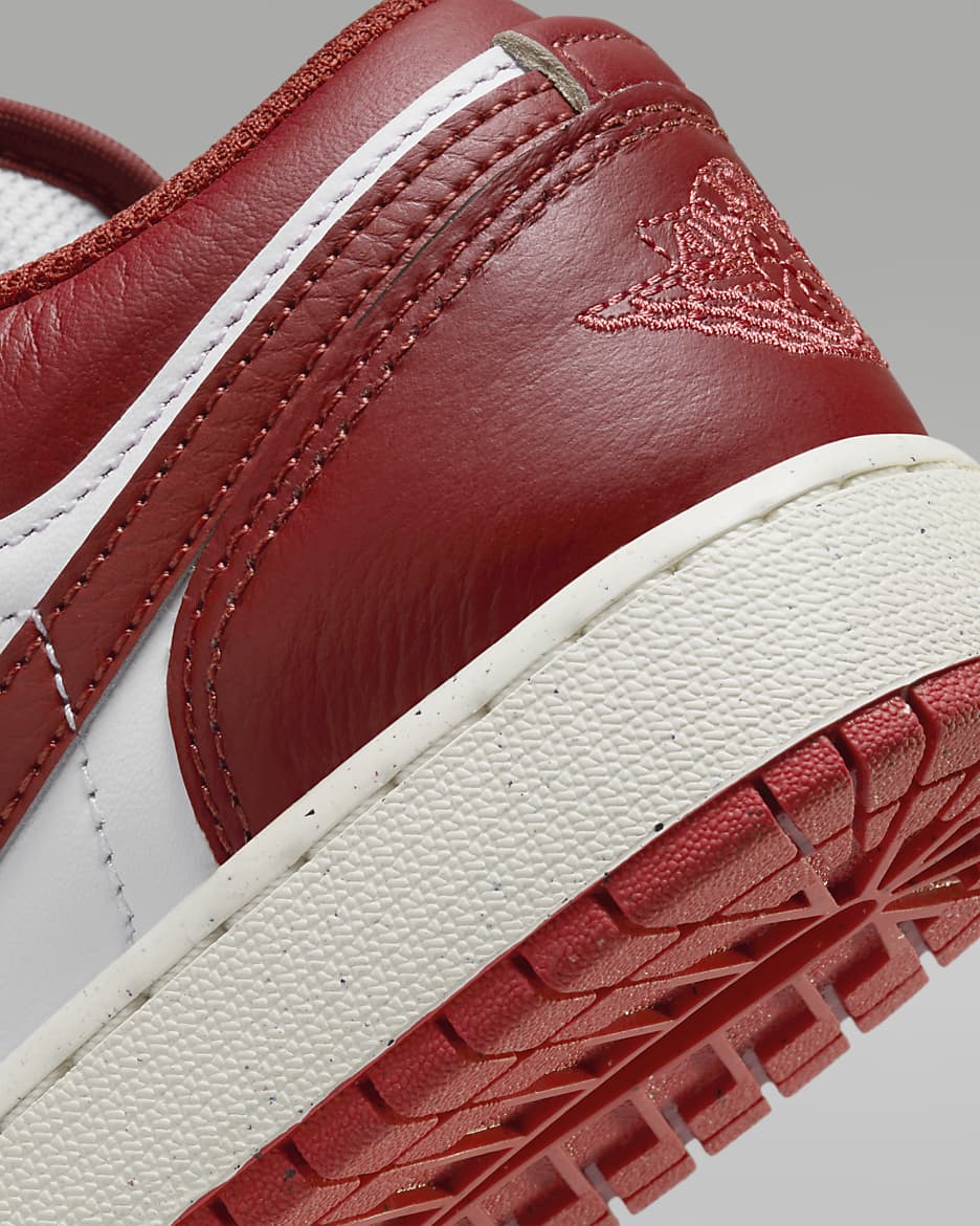 Air Jordan 1 Low SE Older Kids' Shoes - White/Lobster/Sail/Dune Red