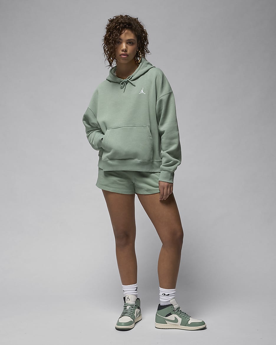 Jordan Brooklyn Fleece Sudadera con capucha - Mujer - Jade Smoke/Blanco