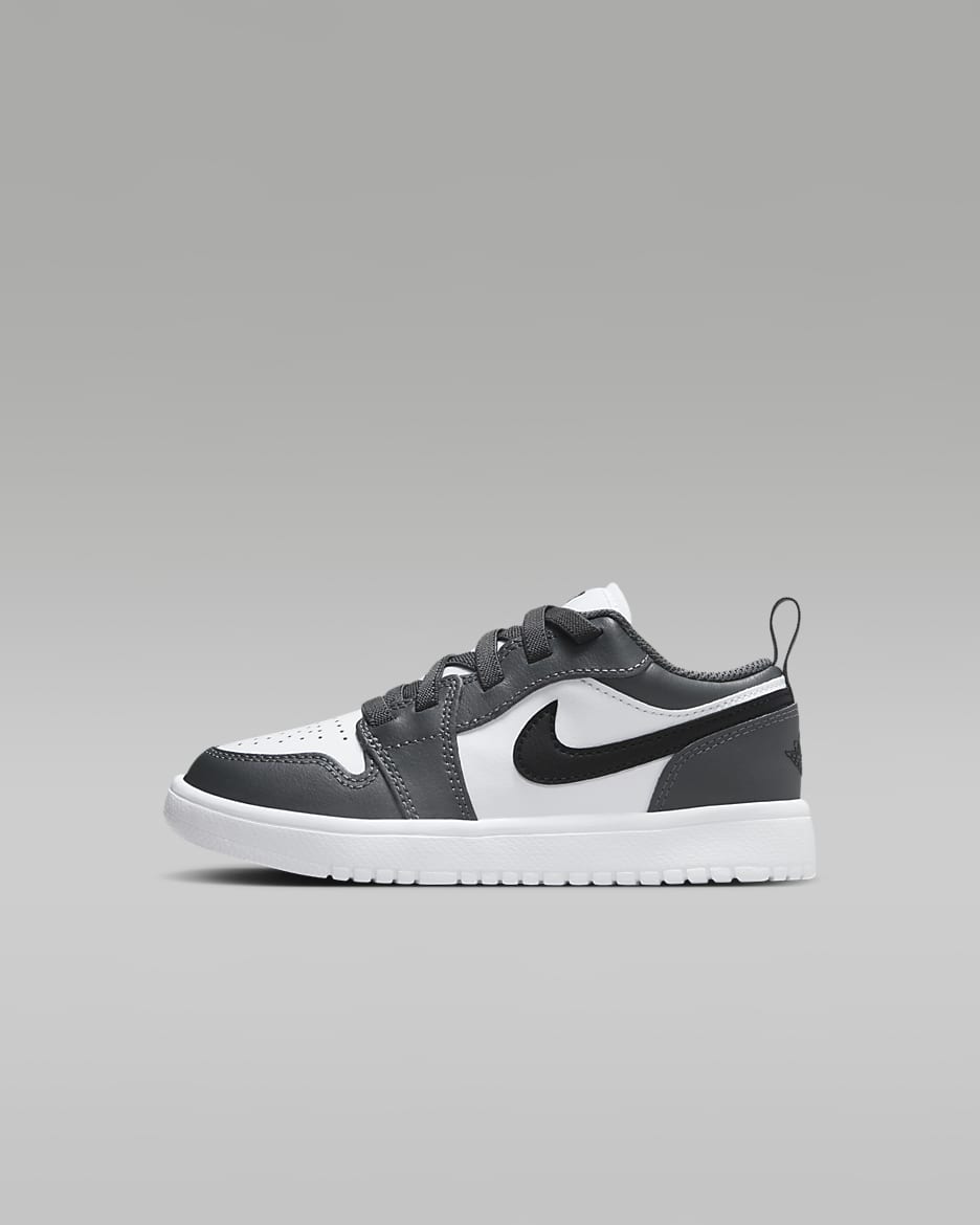 Jordan 1 Low Alt Younger Kids' Shoes - White/Iron Grey/Black