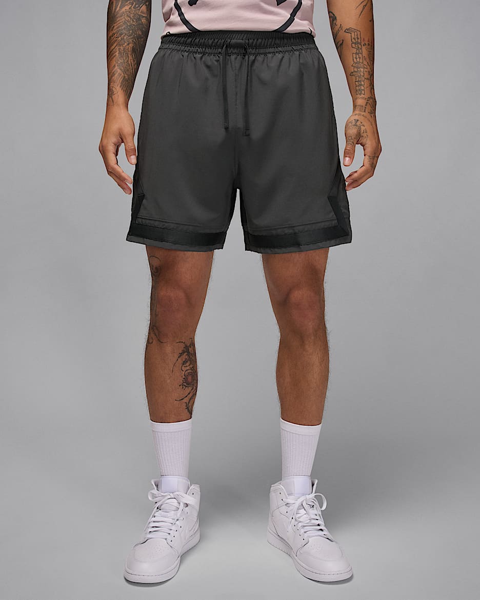 Paris Saint-Germain Men's Diamond Shorts - Anthracite/Off-Noir/Off-Noir