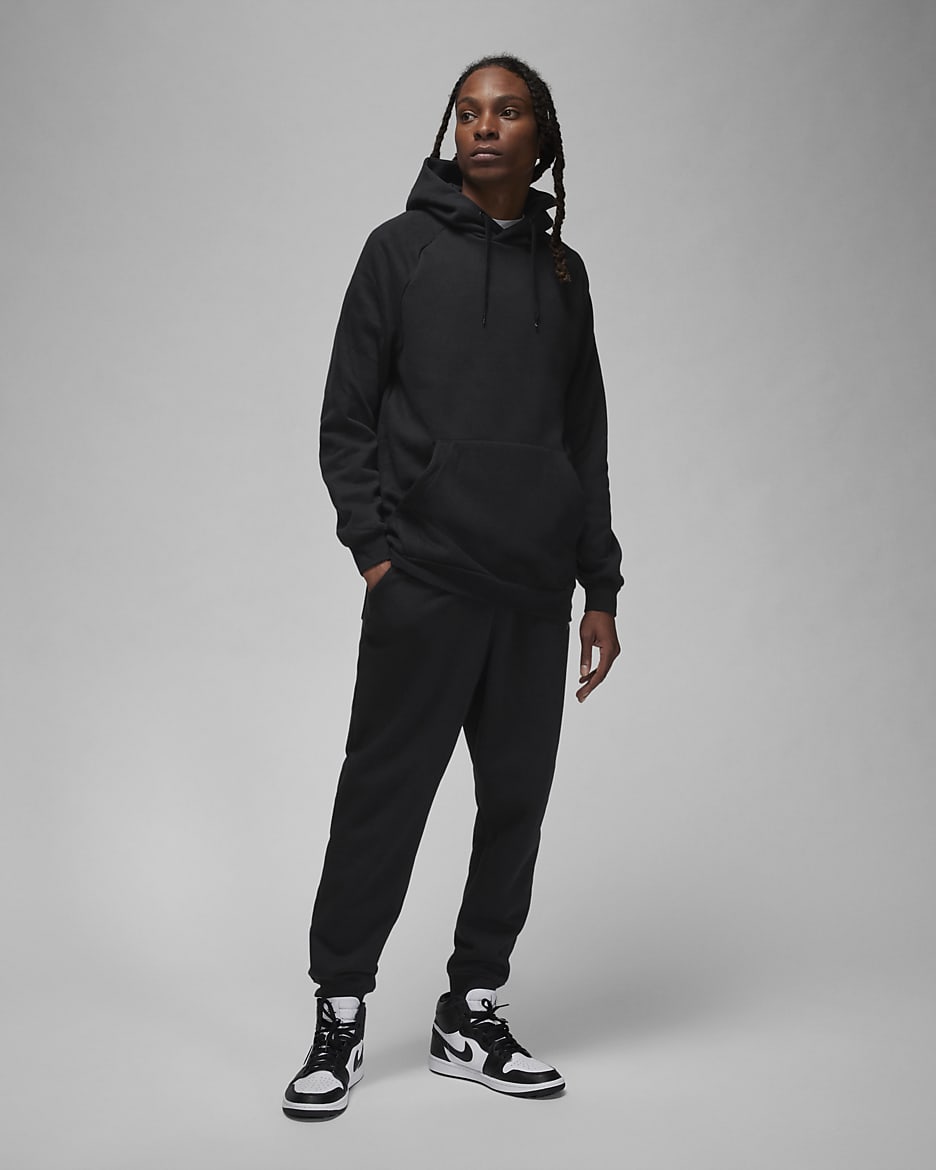 Sweat à capuche en tissu Fleece Jordan pour homme - Noir