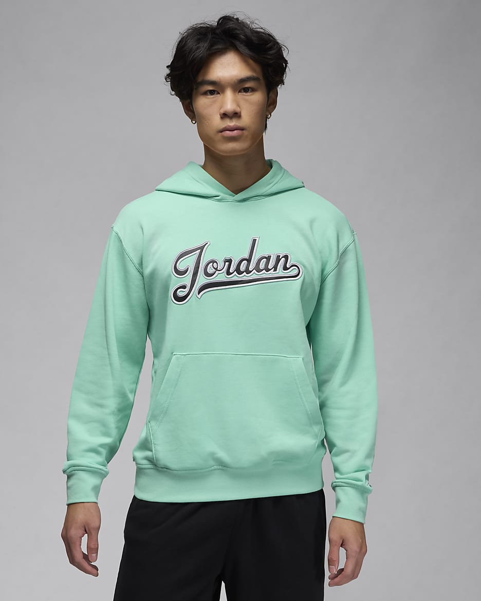 Jordan Flight MVP Men's Fleece Pullover Hoodie - Emerald Rise