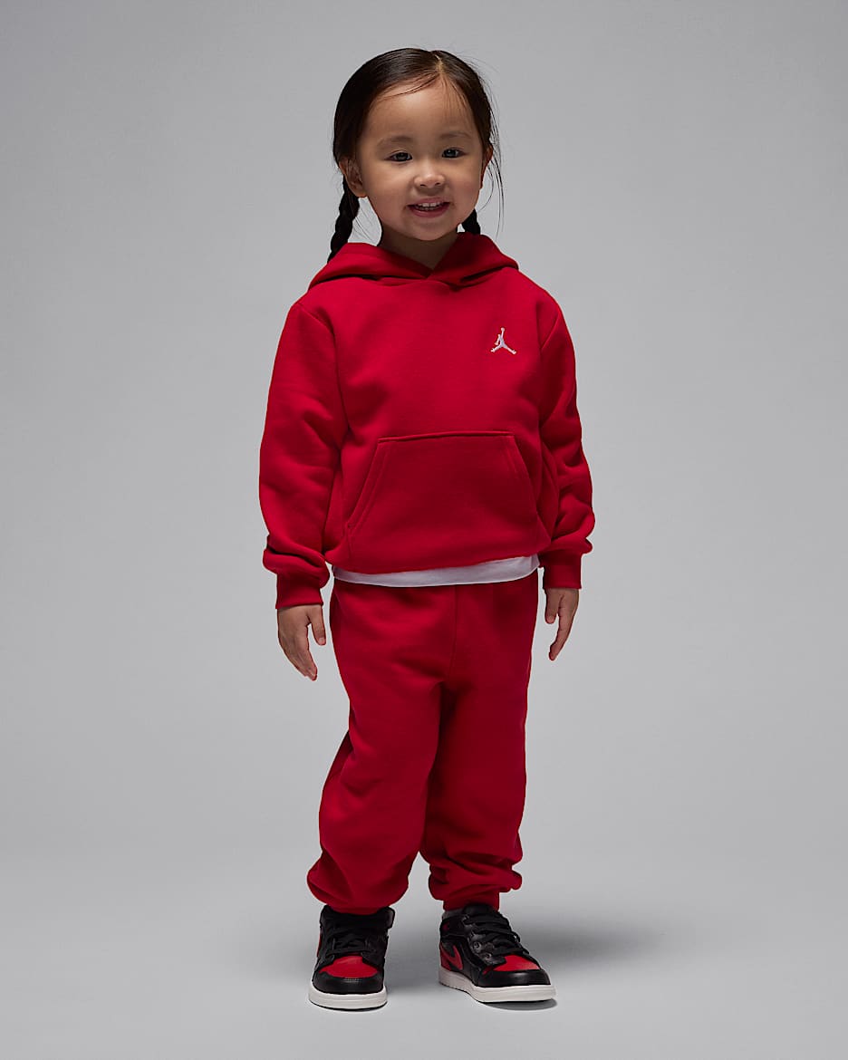 Jordan Brooklyn Fleece Toddler 2-Piece Pullover Hoodie Set - Gym Red