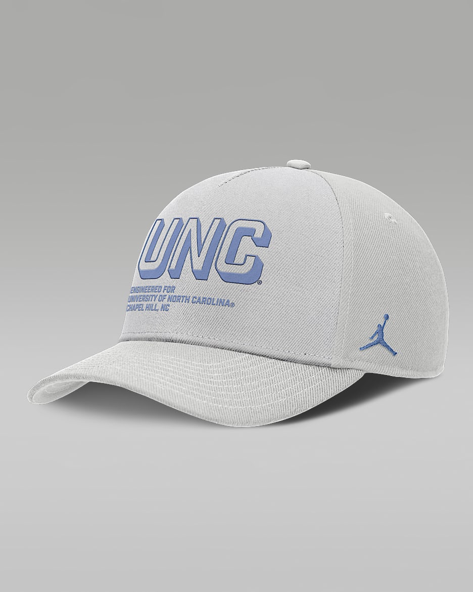 North Carolina On-Field Primetime Rise Men's Jordan Brand College Adjustable Hat - Grey