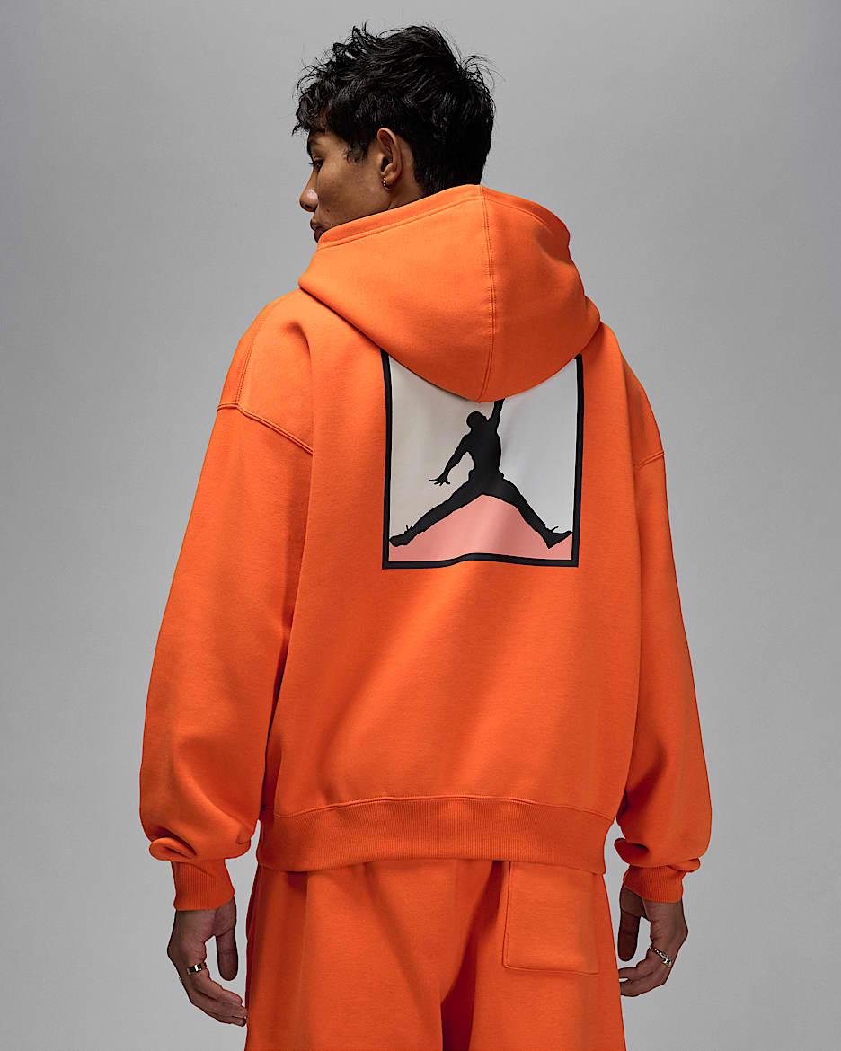 Jordan Brooklyn Fleece Men's Graphic Pullover Hoodie - Starfish/Black