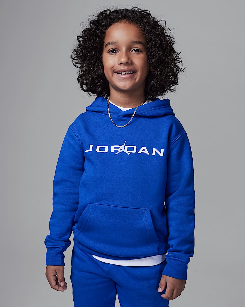 Sudadera con gorro sin cierre Baseline para niños talla pequeña Jordan - Azul carrera