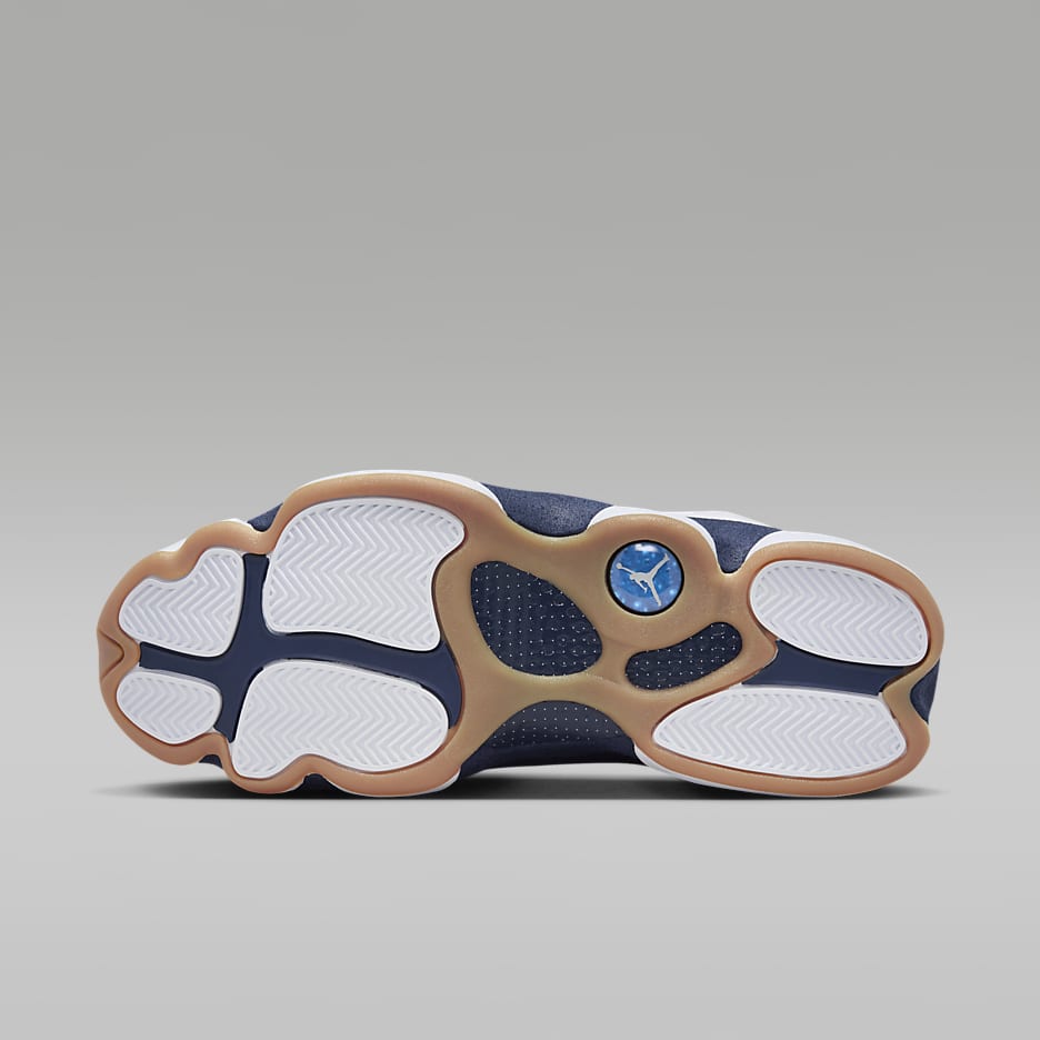 Air Jordan 13 Retro 'White and Midnight Navy' Shoes - White/Gum Light Brown/Midnight Navy