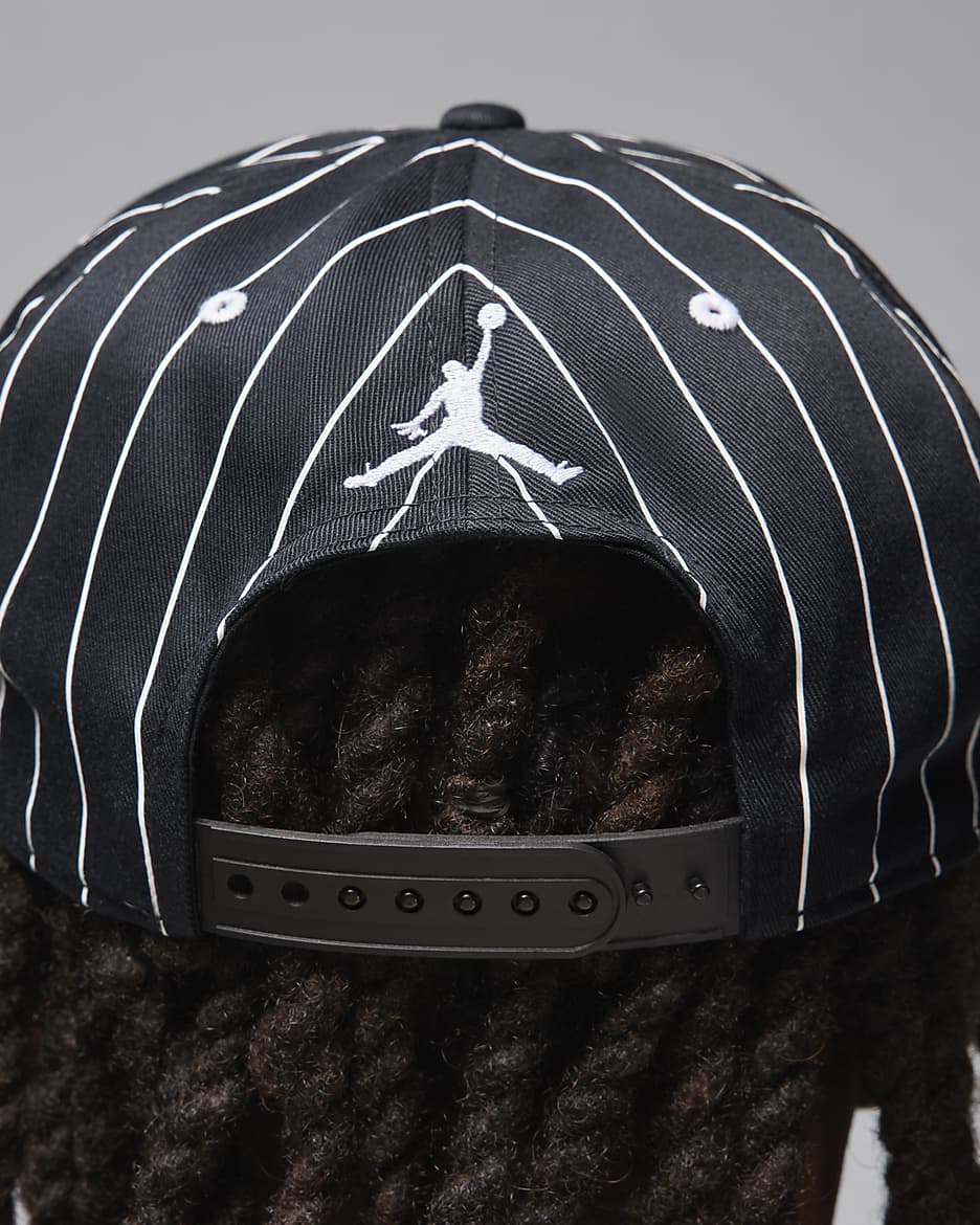 Jordan Flight MVP Pro Structured Cap - Black/Black/White