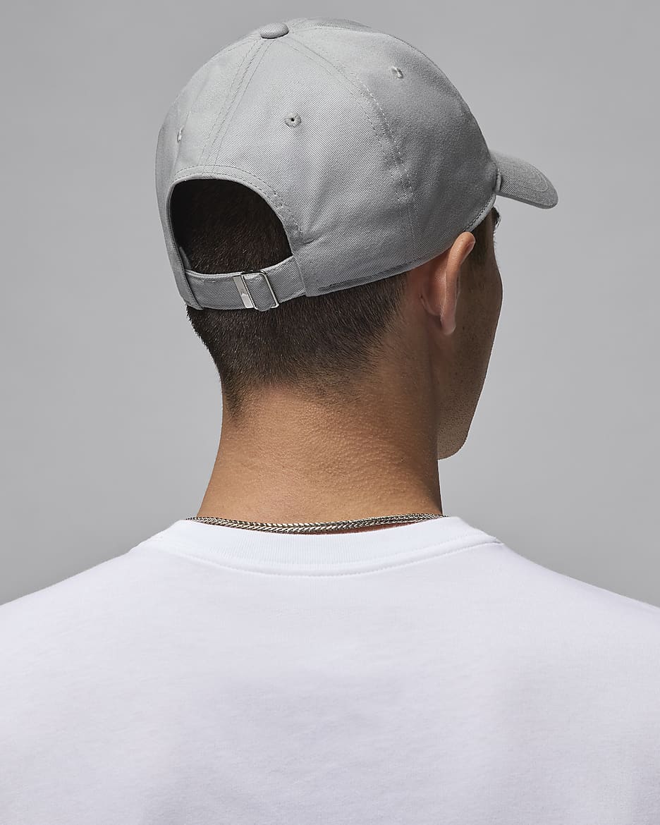 Jordan Club Unstructured Curved-Bill Hat - Light Smoke Grey/White