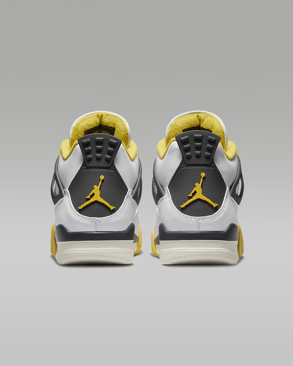 Air Jordan 4 Retro Women's Shoes - White/Vivid Sulphur/Anthracite/Coconut Milk