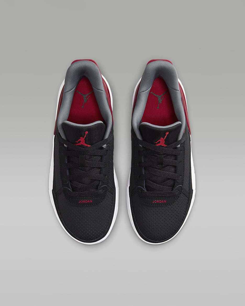 Chaussure Jordan DAY1 EO pour ado - Noir/Cool Grey/Blanc/University Red