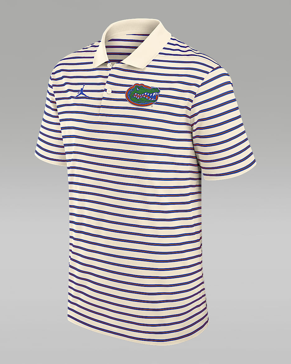 Florida Striped Men's Jordan Brand Dri-FIT College Polo - Tan/Beige