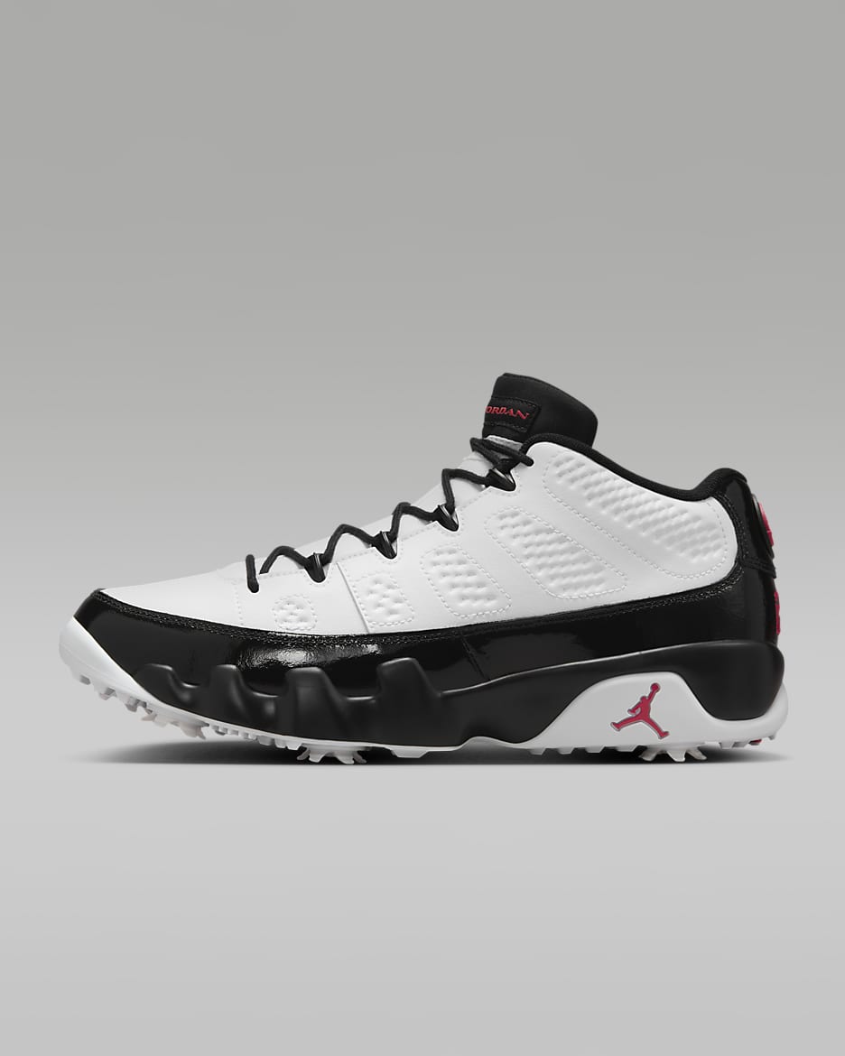 Golfové boty Air Jordan 9 G - Bílá/Černá/True Red