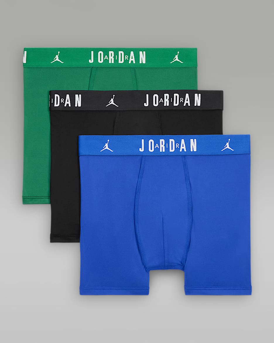 ジョーダン Dri-FIT ジュニア フライト ポリ ボクサーブリーフ (3枚) - レーサーブルー