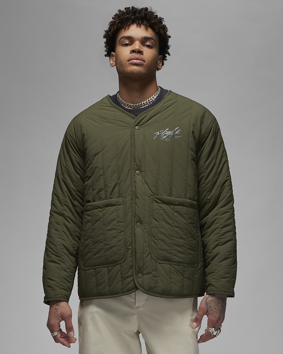 Jordan Flight Heritage Men's Liner Jacket - Off-Noir/Cargo Khaki