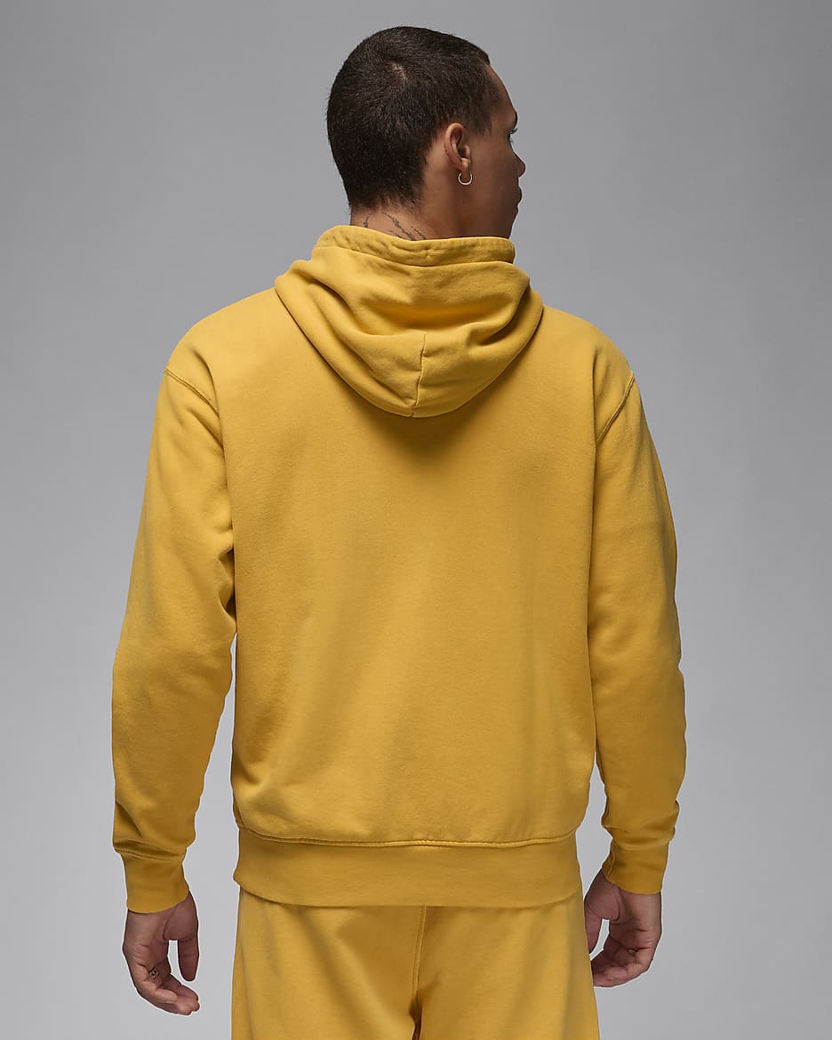 Jordan Flight Fleece Men's Washed Pullover Hoodie - Yellow Ochre