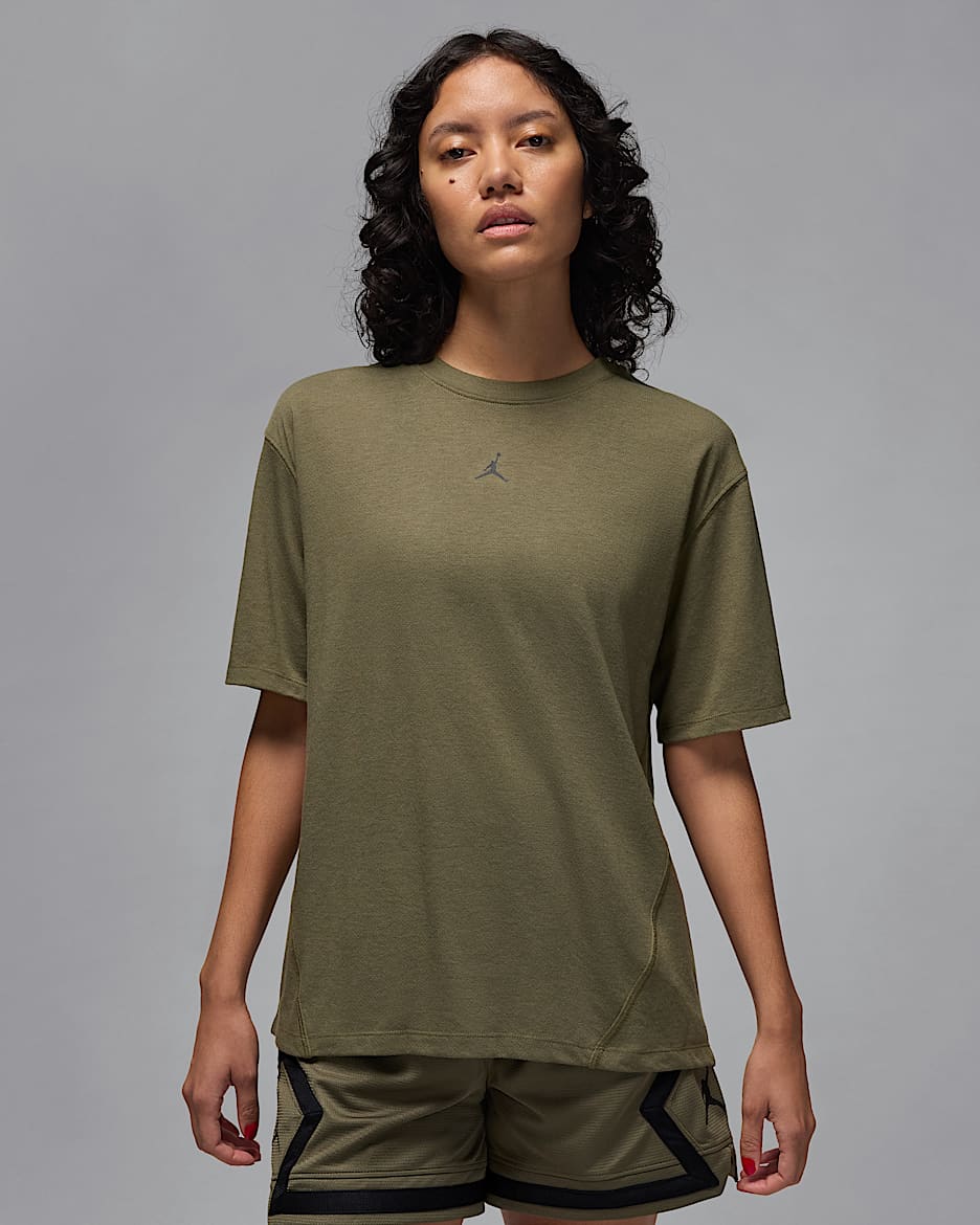 Jordan Sport Women's Diamond Short-Sleeve Top - Medium Olive