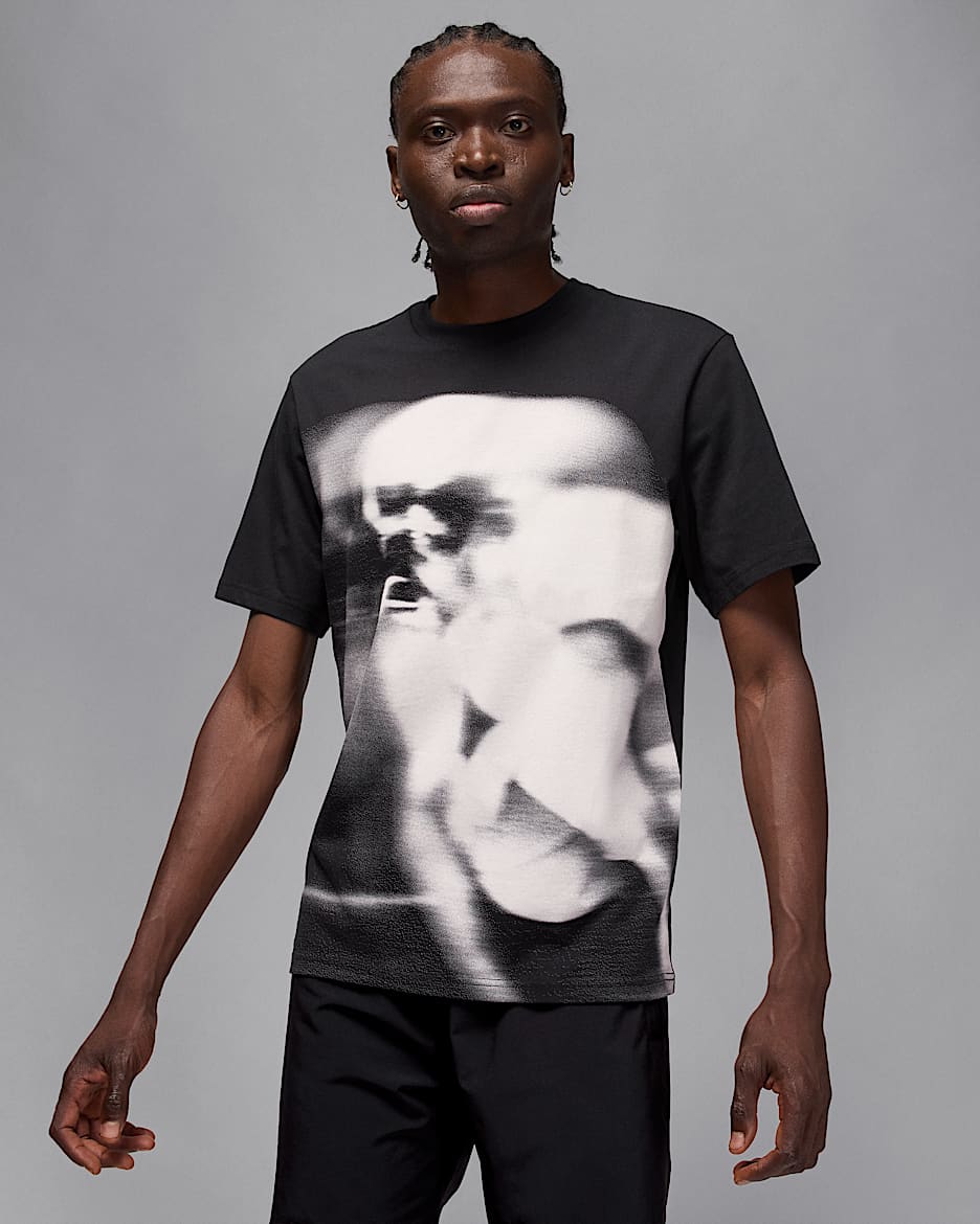 Camisola de manga curta Dri-FIT Jordan Sport para homem - Preto/Branco