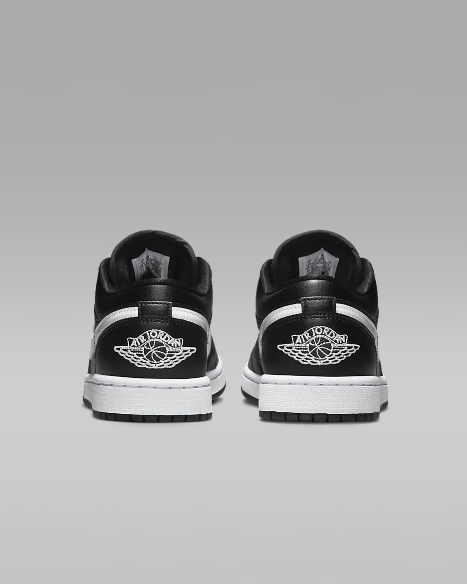 Air Jordan 1 Low Women's Shoes - Black/Black/White